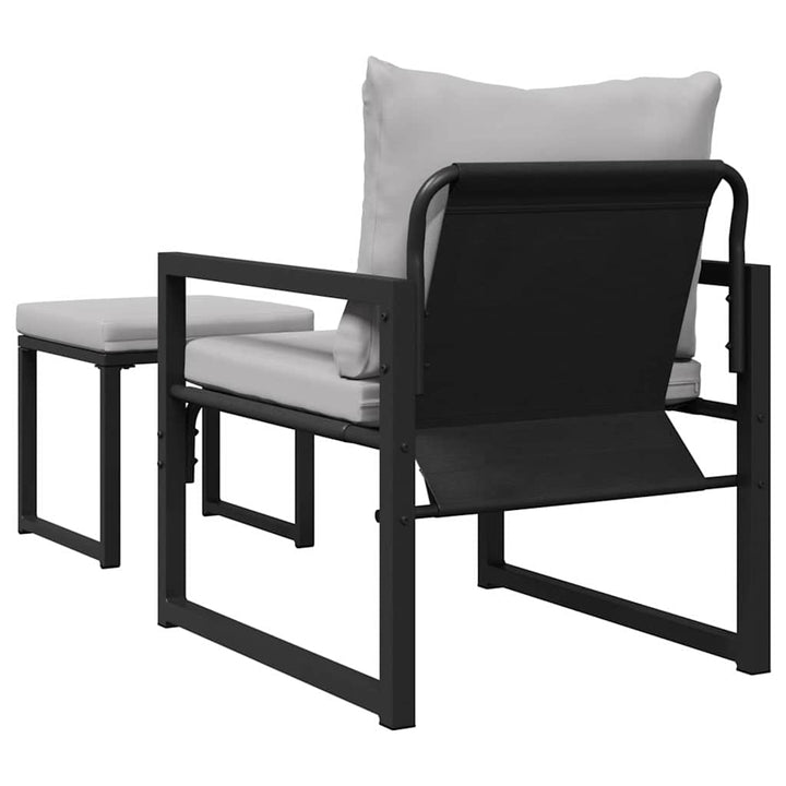 Havemøbler med pude Andet 4 pcs Sort 61 x 72.5 x 71 cm Stål
