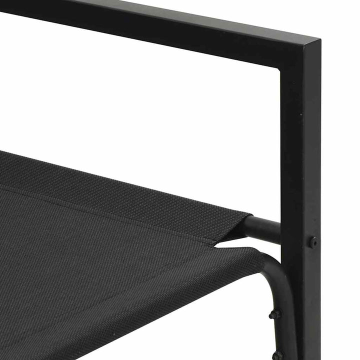 Havemøbler med pude Andet Sort 180 x 72.5 x 71 cm Stål