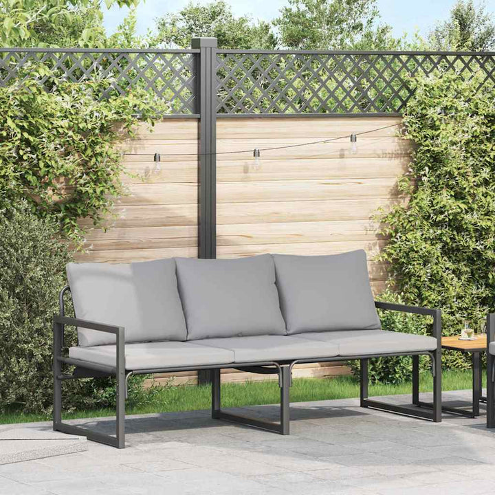 Havemøbler med pude Andet Sort 180 x 72.5 x 71 cm Stål