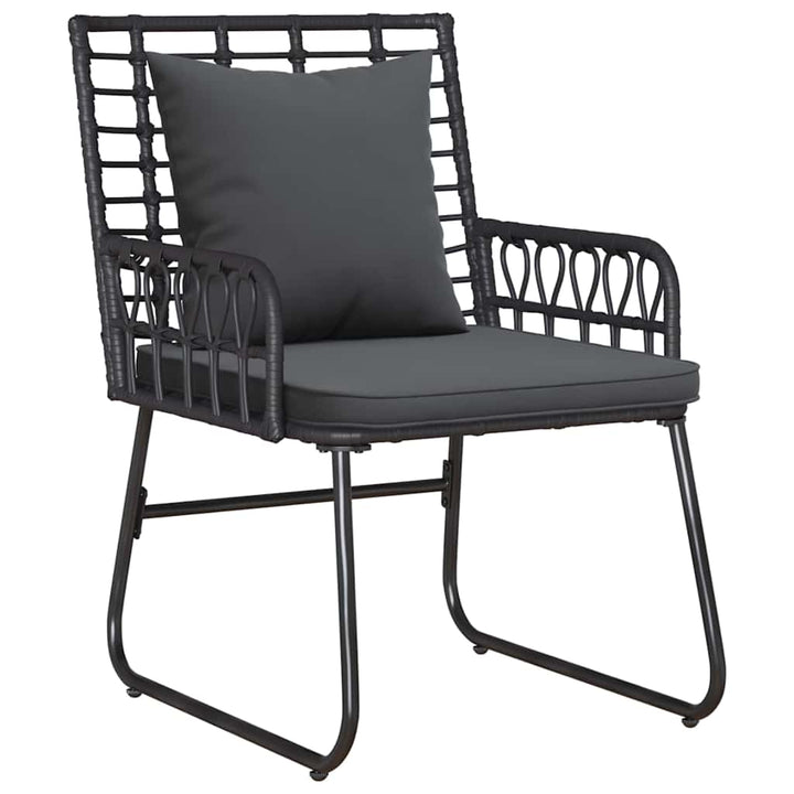 Have Spisebordssæt 3 pcs Sort og Anthracit Poly rattan, stål