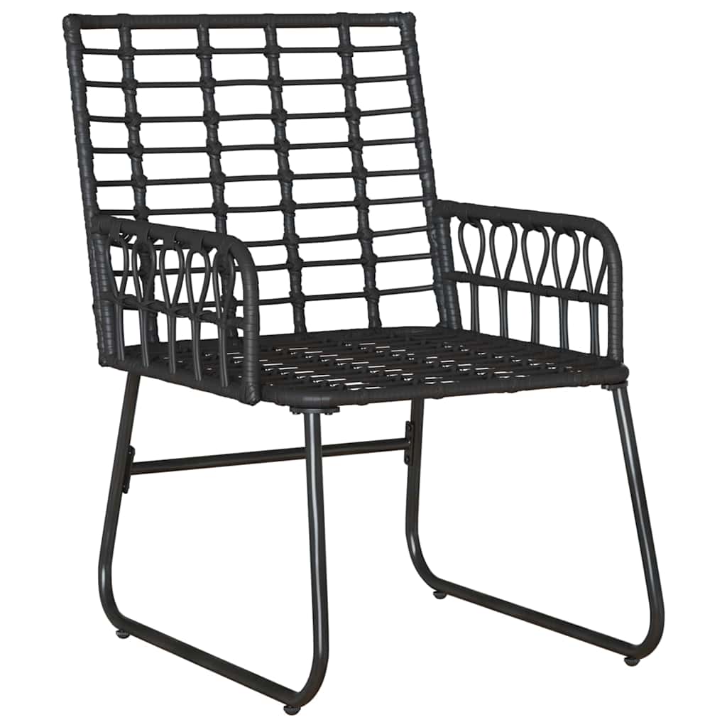 Have Spisebordssæt 3 pcs Sort og Anthracit Poly rattan, stål
