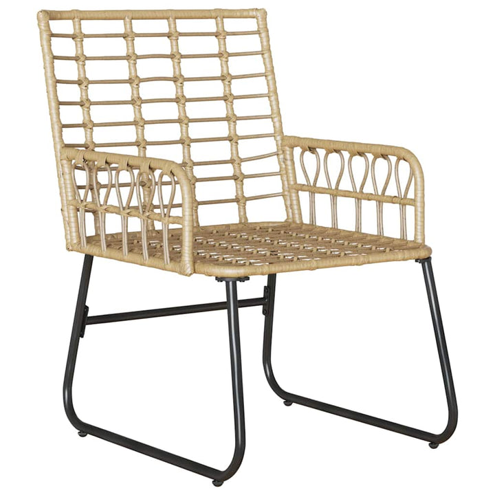 Have Spisebordssæt 3 pcs Brun og Creme Poly rattan, stål