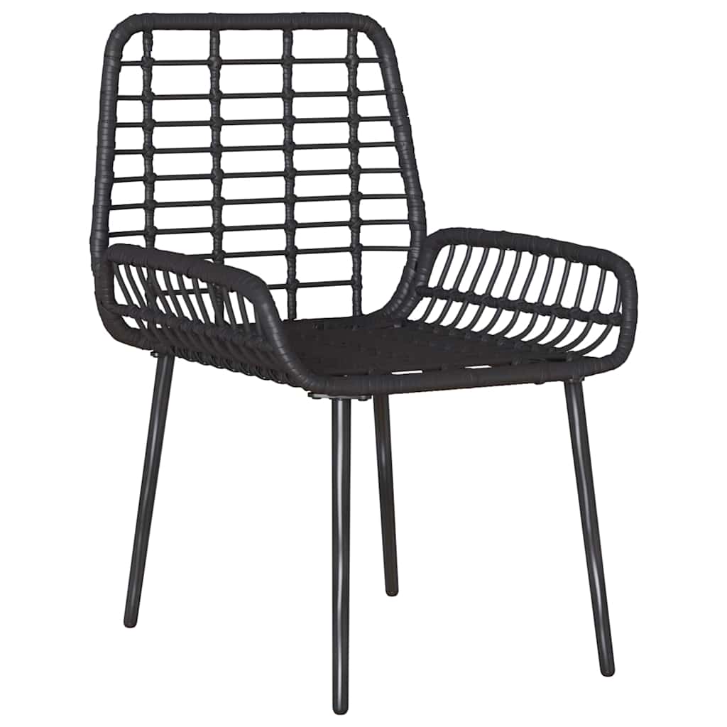 Have Spisebordssæt 3 pcs Sort og Anthracit Poly rattan og stål