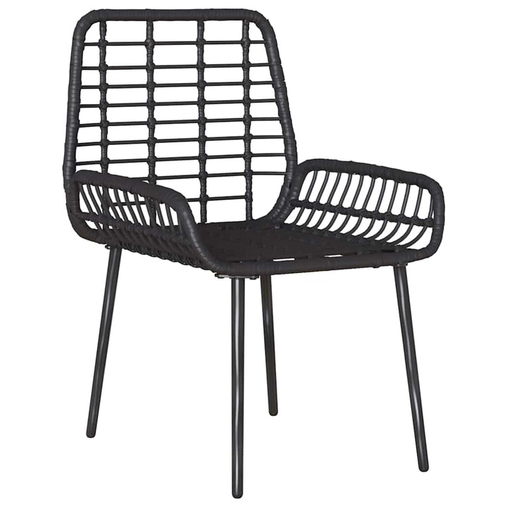 Have Spisebordssæt 3 pcs Sort og Anthracit Poly rattan og stål