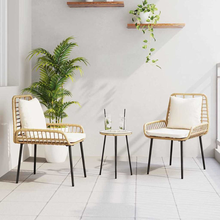 Have Spisebordssæt 3 pcs Brun Sort Cremefarvet