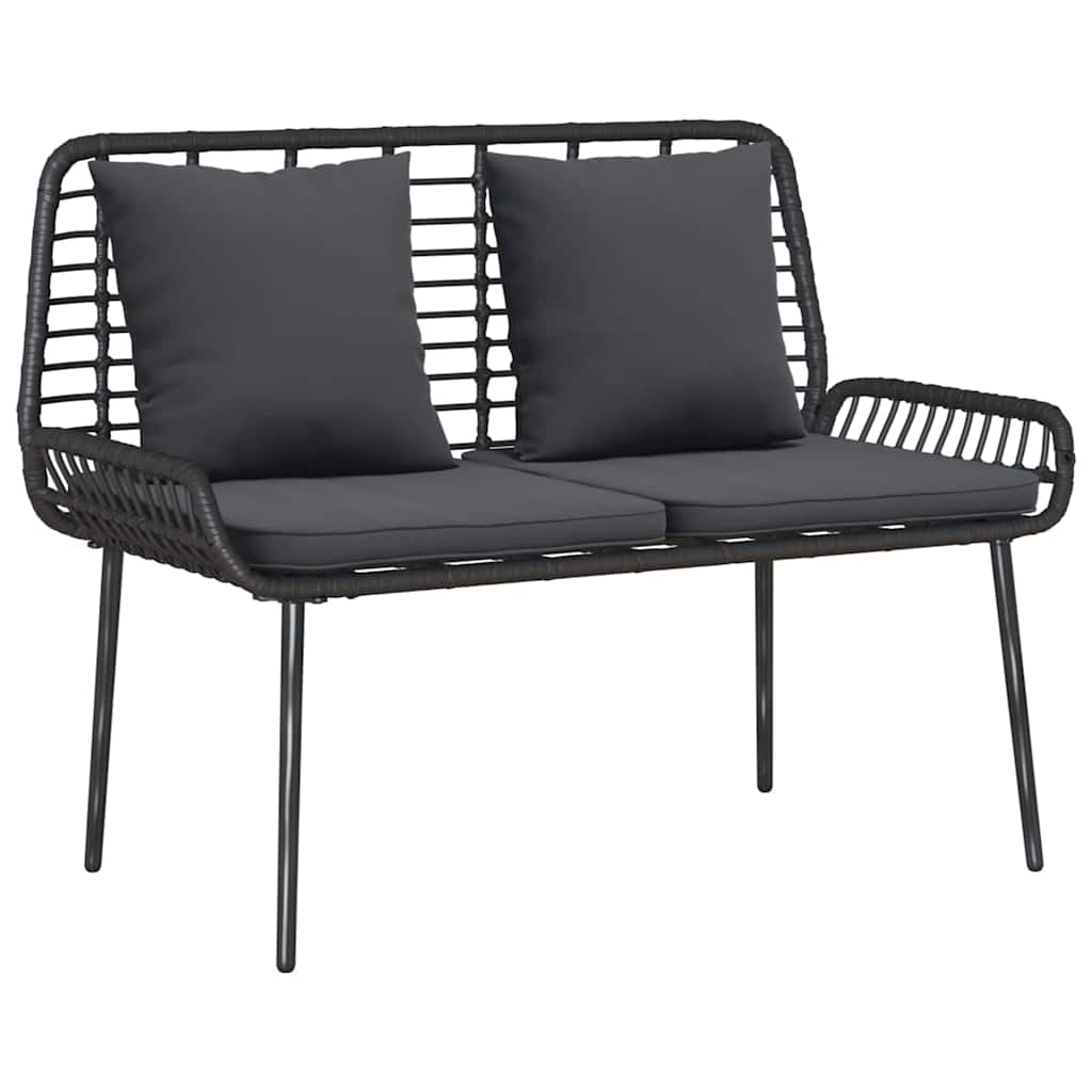 Have Spisebordssæt 3 pcs Sort og Anthracit Poly rattan og stål