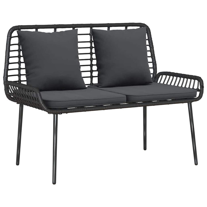 Have Spisebordssæt 3 pcs Sort og Anthracit Poly rattan og stål