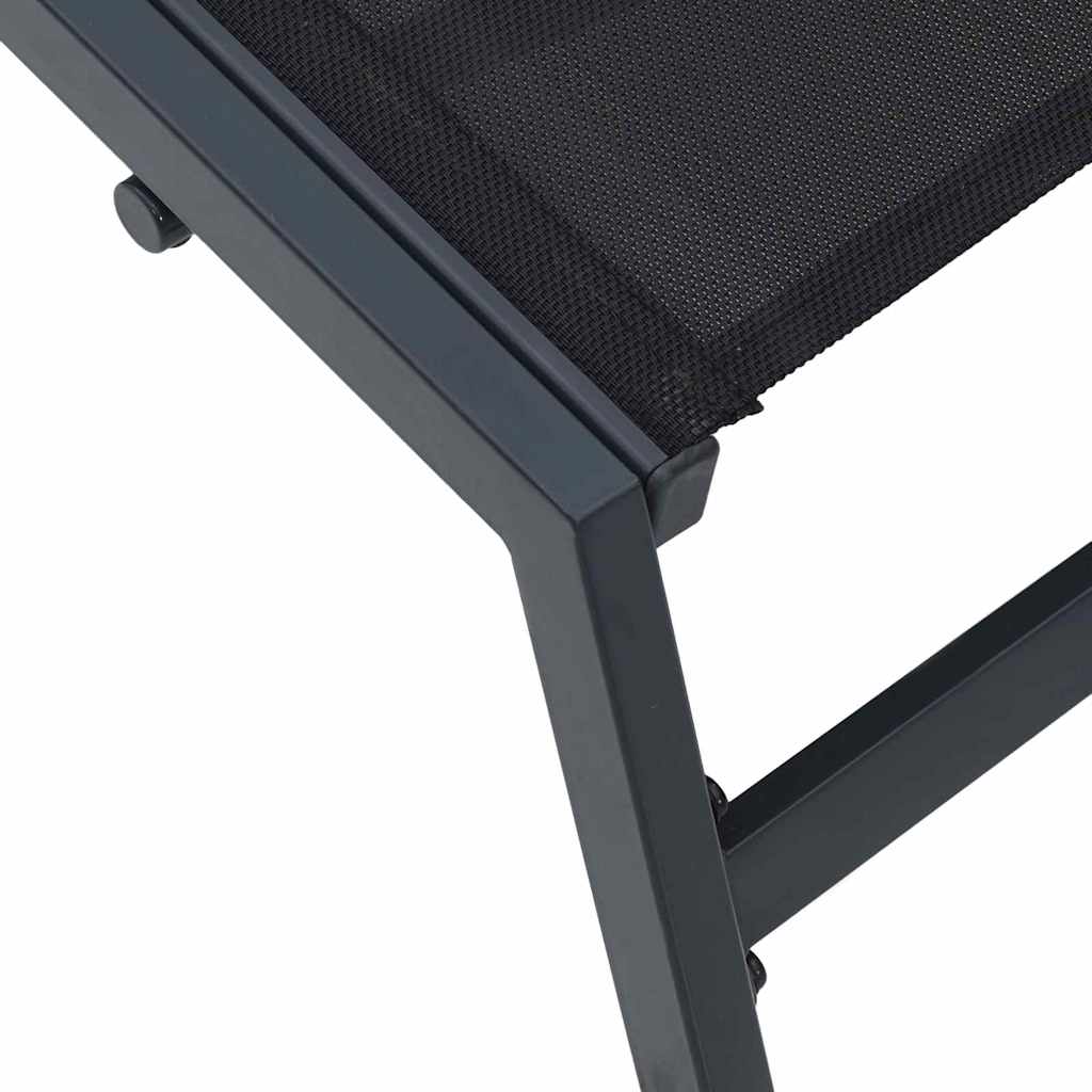 Solseng 1-person Sort 197 x 54 x 86 cm Stål og textilene