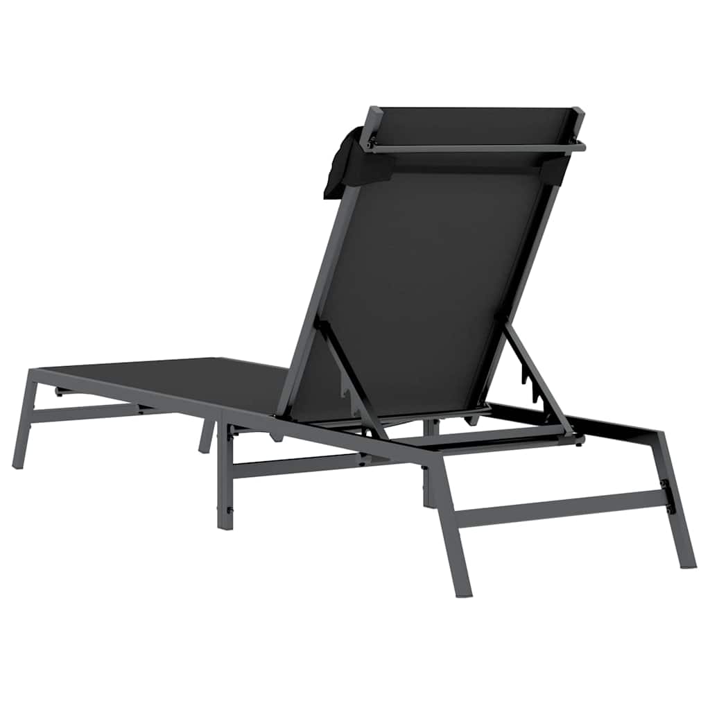 Solseng 1-person Sort 197 x 54 x 86 cm Stål og textilene