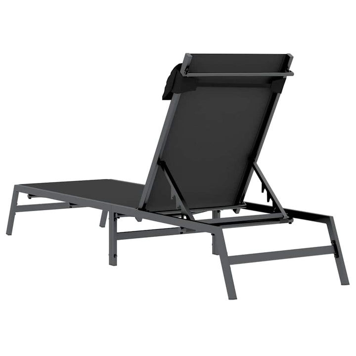 Solseng 1-person Sort 197 x 54 x 86 cm Stål og textilene