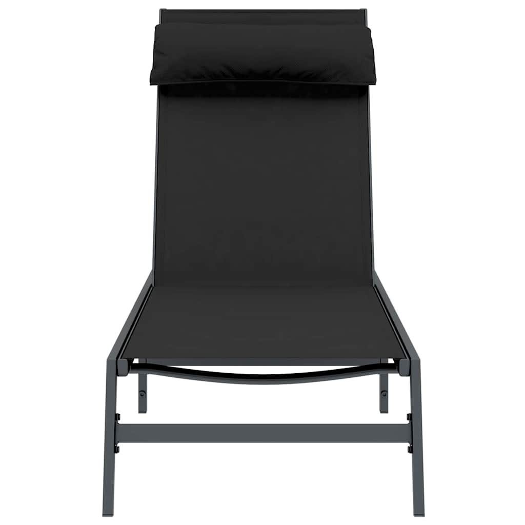 Solseng 1-person Sort 197 x 54 x 86 cm Stål og textilene