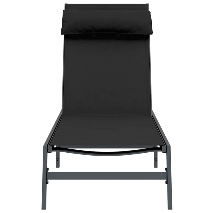 Solseng 1-person Sort 197 x 54 x 86 cm Stål og textilene