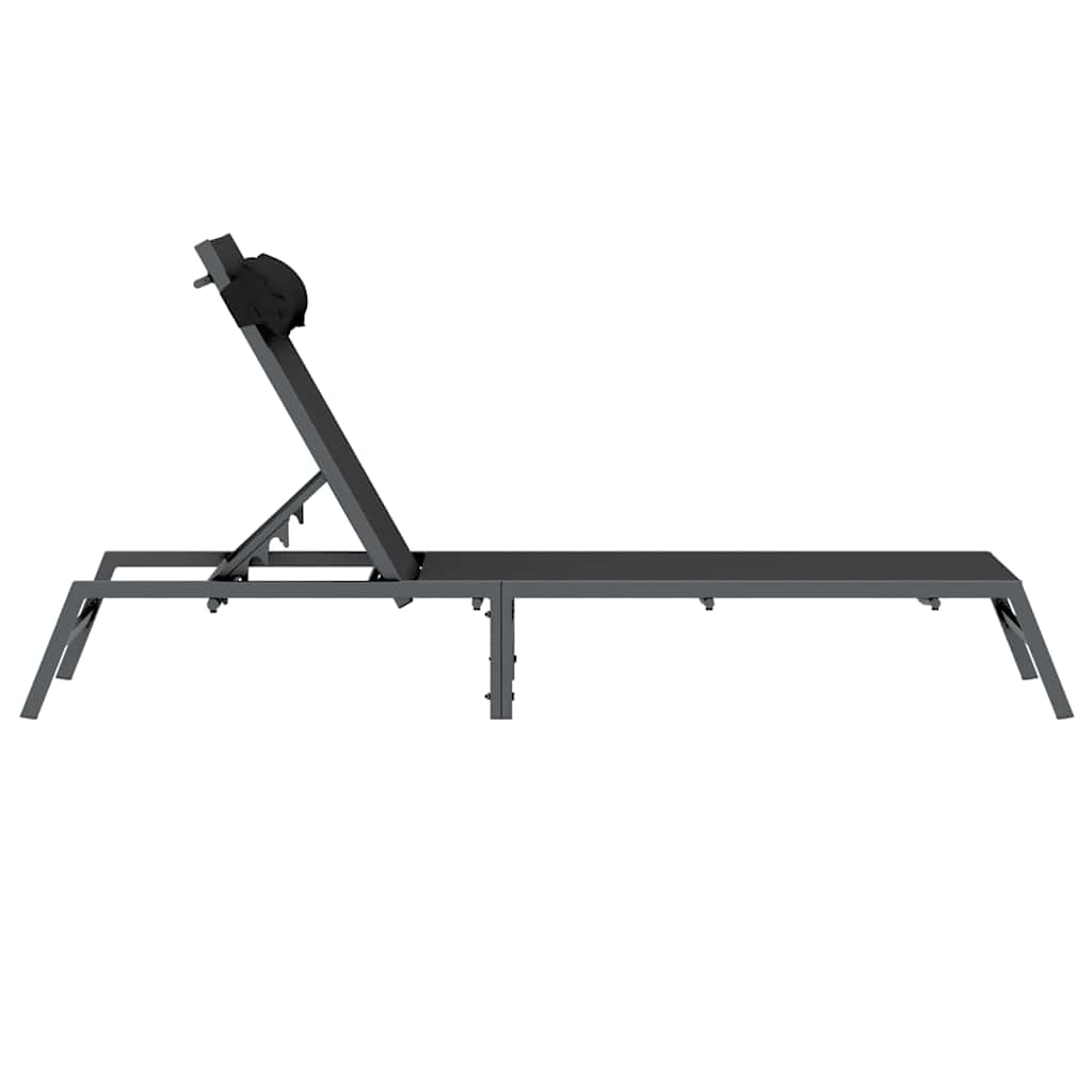 Solseng 1-person Sort 197 x 54 x 86 cm Stål og textilene