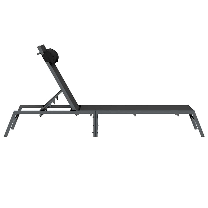 Solseng 1-person Sort 197 x 54 x 86 cm Stål og textilene