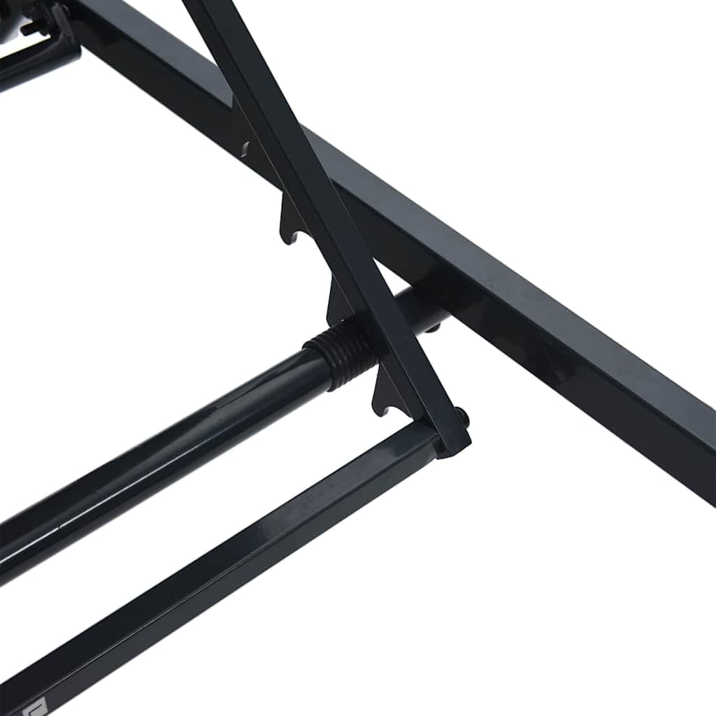 Solsenge med bord 3 pcs Sort og antracit 197 x 54 x 86 cm
