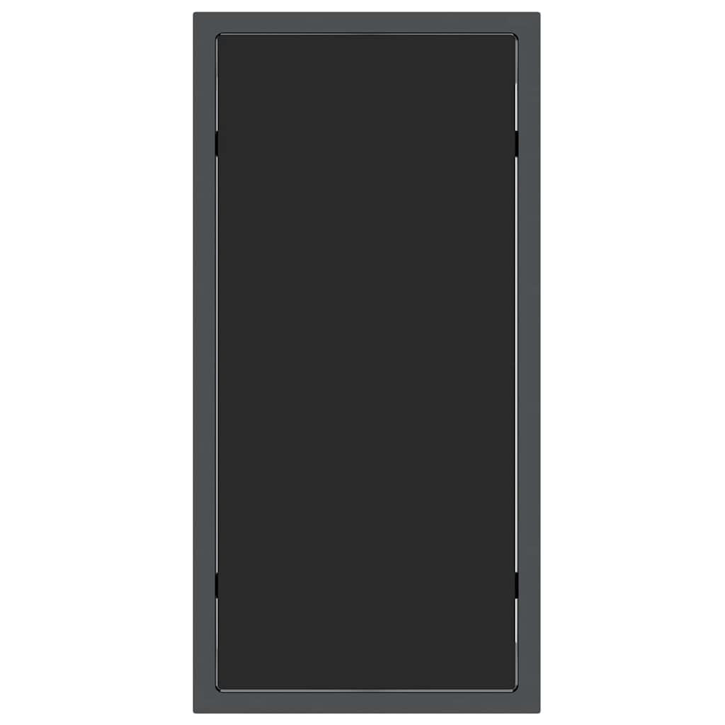 Solsenge med bord 3 pcs Sort og antracit 197 x 54 x 86 cm