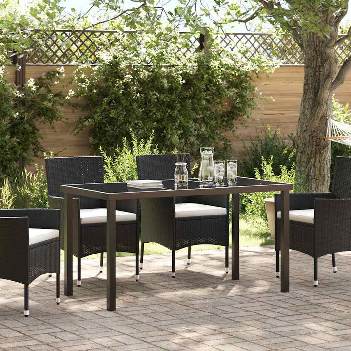 Havemøbel Bord Sort 140 x 80 x 73 cm Massivt teaktræ