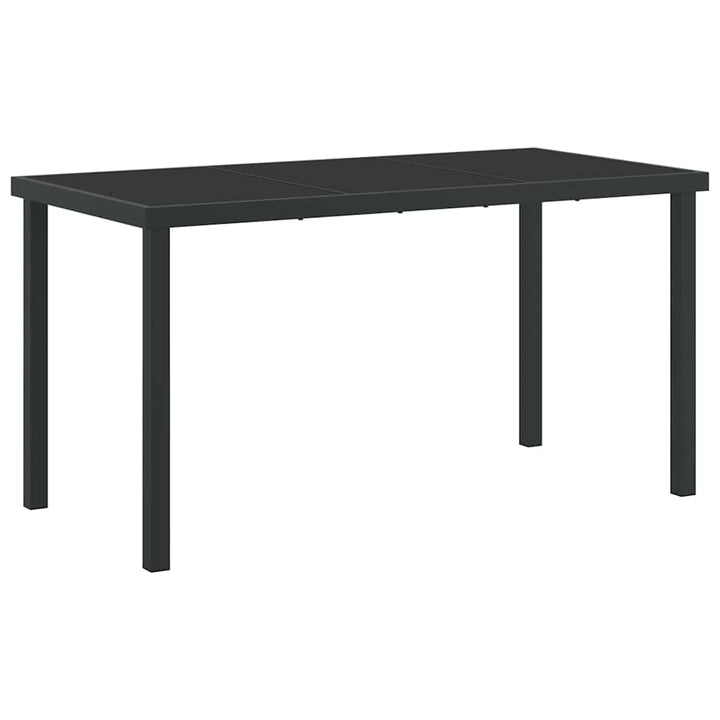 Havemøbel Bord Sort 140 x 80 x 73 cm Massivt teaktræ