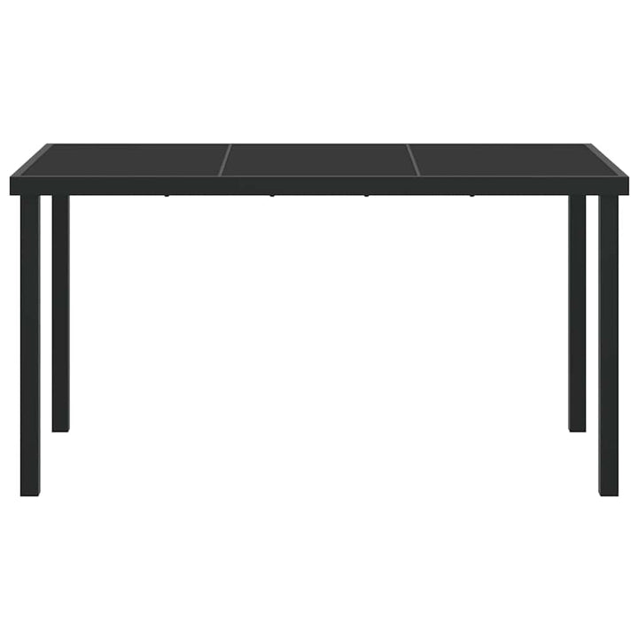 Havemøbel Bord Sort 140 x 80 x 73 cm Massivt teaktræ
