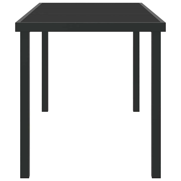 Havemøbel Bord Sort 140 x 80 x 73 cm Massivt teaktræ