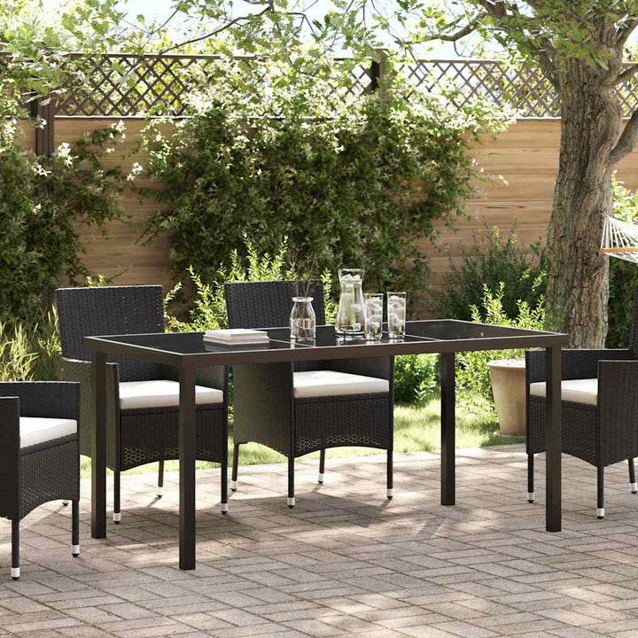 Havemøbel Bord Sort 160 x 80 x 73 cm Massivt teaktræ