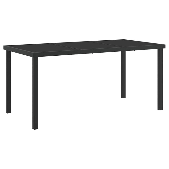 Havemøbel Bord Sort 160 x 80 x 73 cm Massivt teaktræ