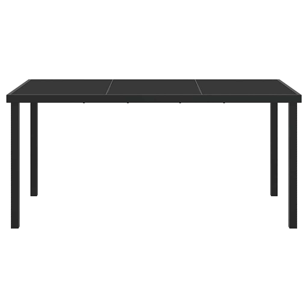 Havemøbel Bord Sort 160 x 80 x 73 cm Massivt teaktræ