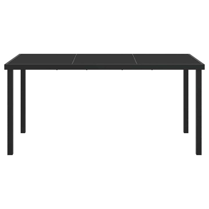Havemøbel Bord Sort 160 x 80 x 73 cm Massivt teaktræ