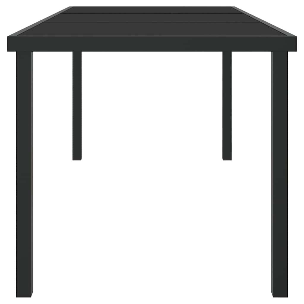 Havemøbel Bord Sort 160 x 80 x 73 cm Massivt teaktræ