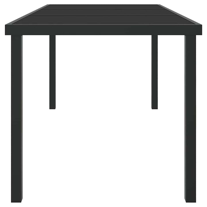 Havemøbel Bord Sort 160 x 80 x 73 cm Massivt teaktræ