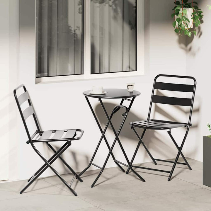 Bistrosæt 3 pcs Antracit Stål