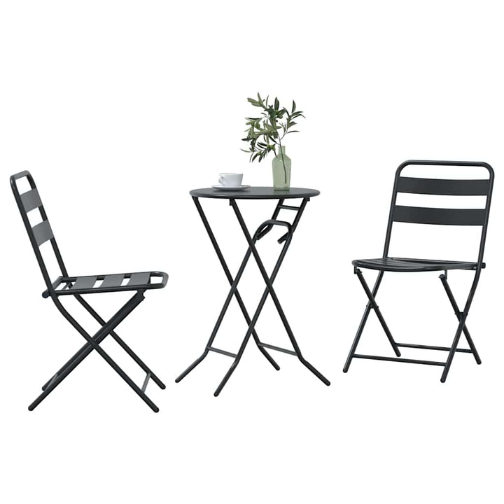 Bistrosæt 3 pcs Antracit Stål