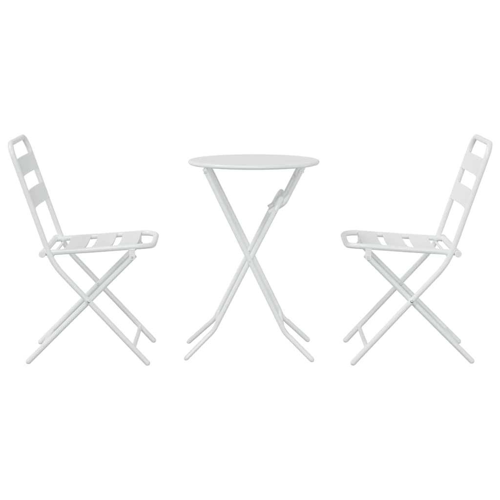 Bistrosæt 3 pcs Hvid Stål