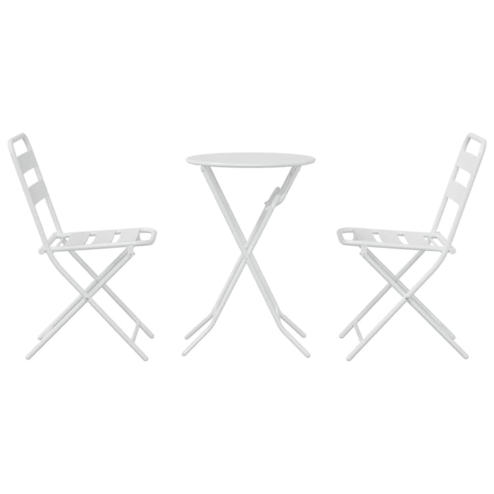 Bistrosæt 3 pcs Hvid Stål