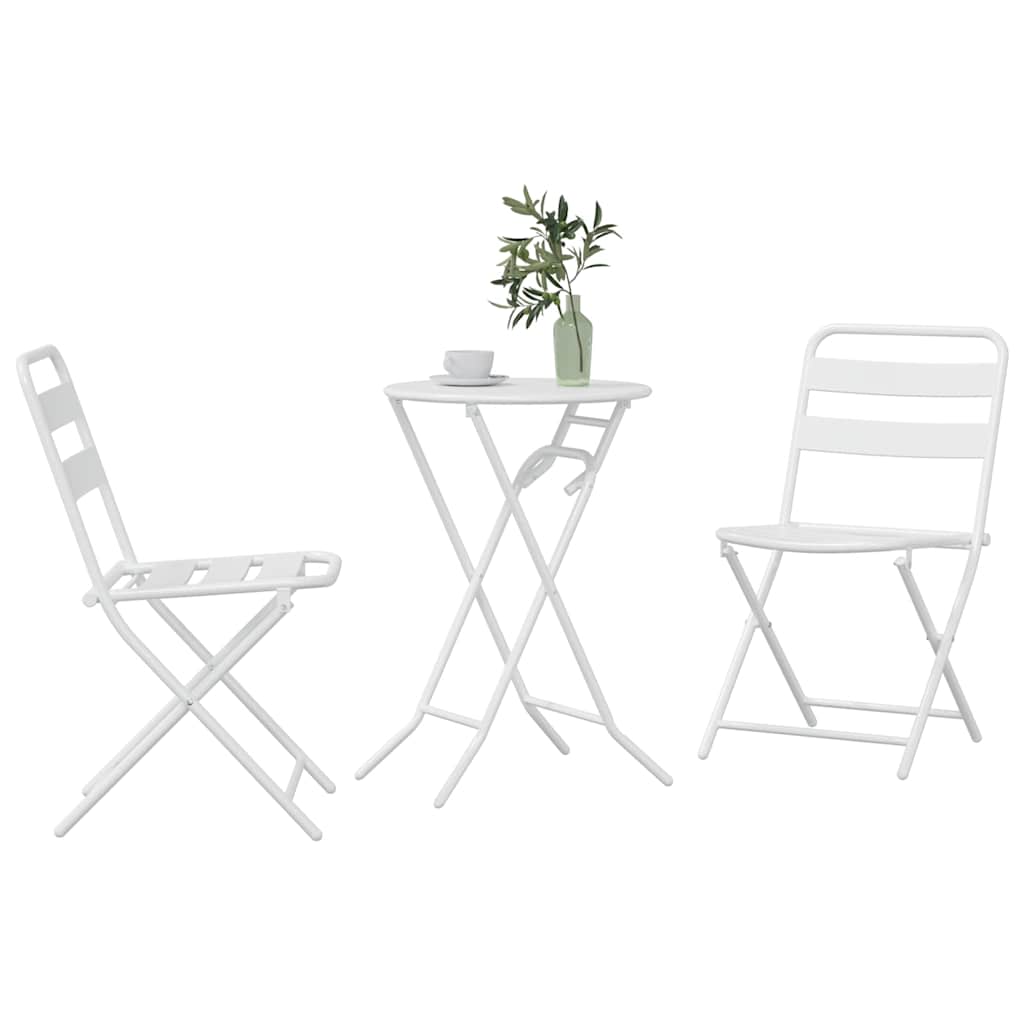 Bistrosæt 3 pcs Hvid Stål