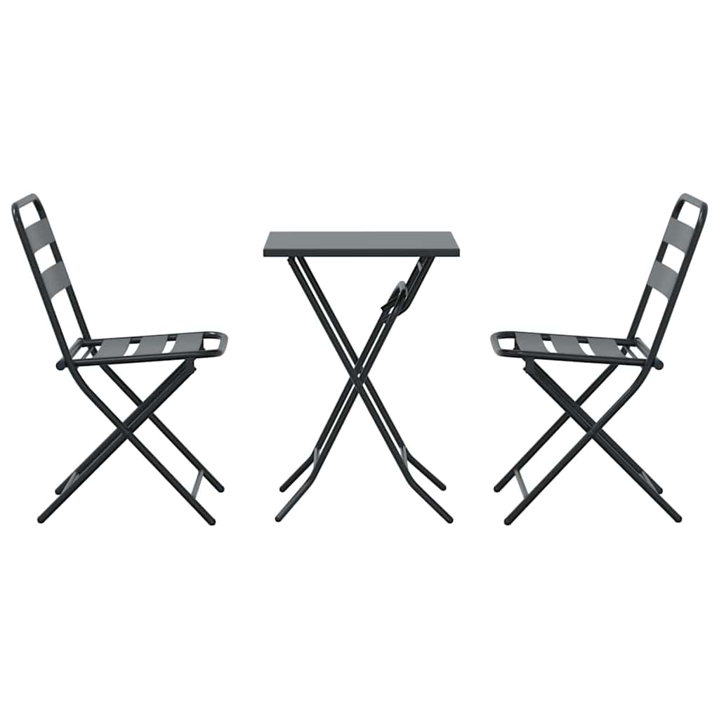 Bistrosæt 3 pcs Antracit Stål