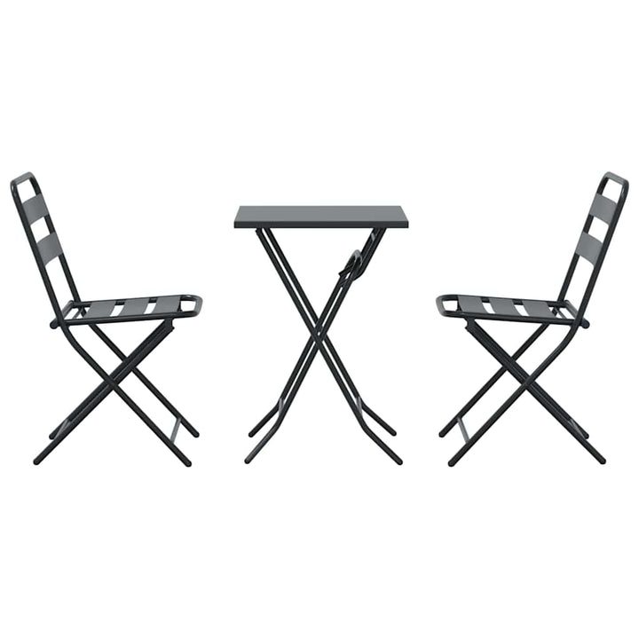 Bistrosæt 3 pcs Antracit Stål