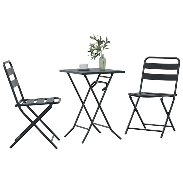 Bistrosæt 3 pcs Antracit Stål
