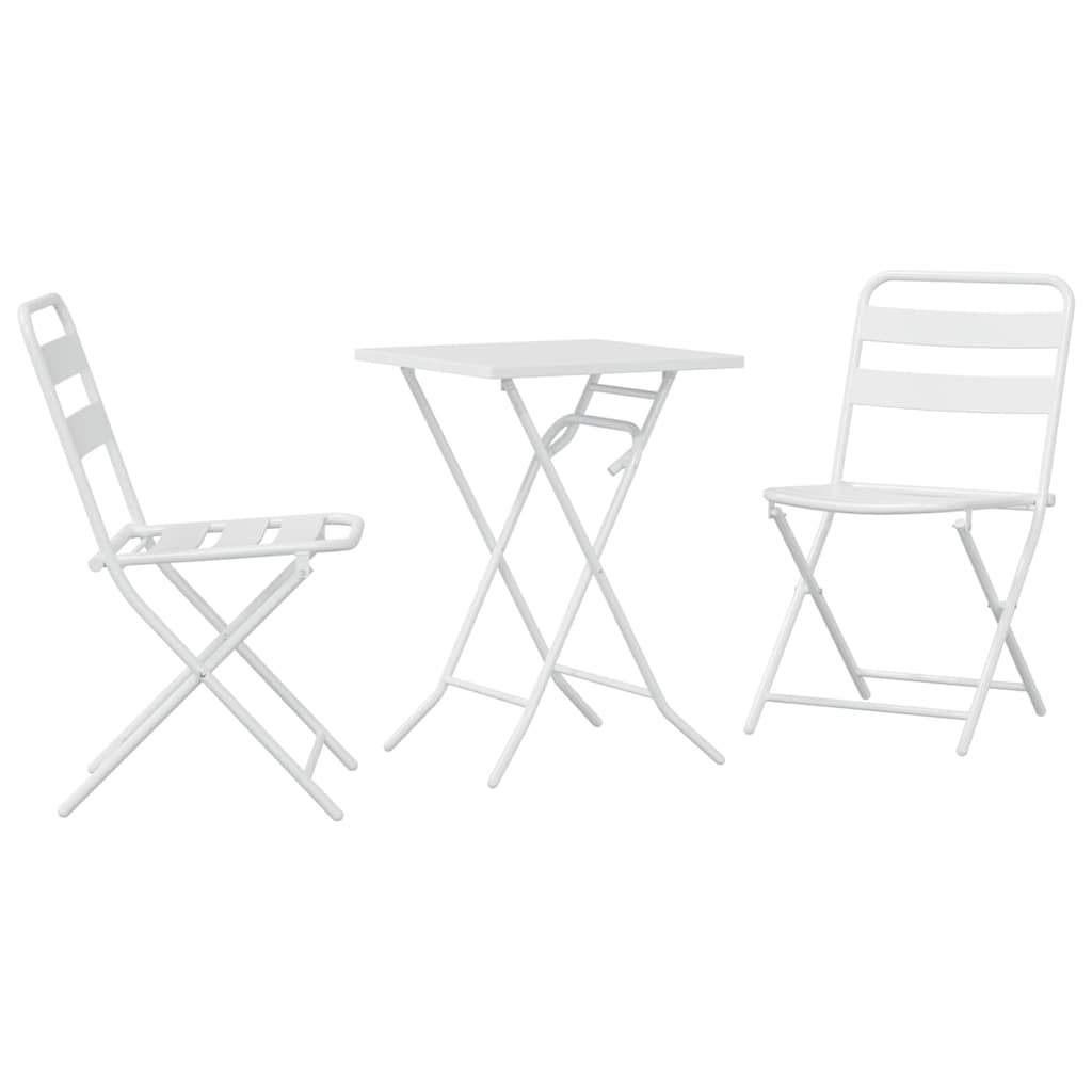 Bistrosæt 3 pcs Hvid Stål