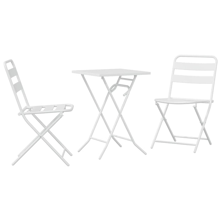Bistrosæt 3 pcs Hvid Stål