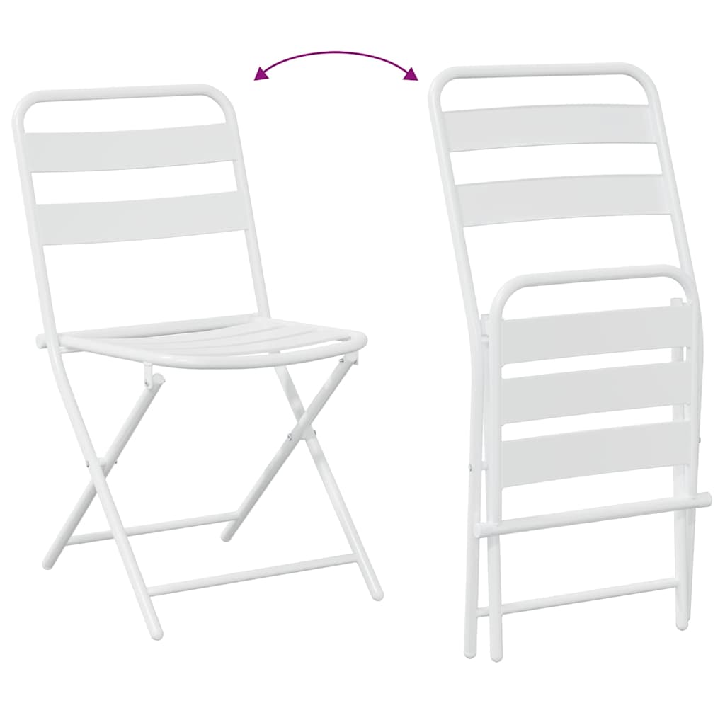 Bistrosæt 3 pcs Hvid Stål