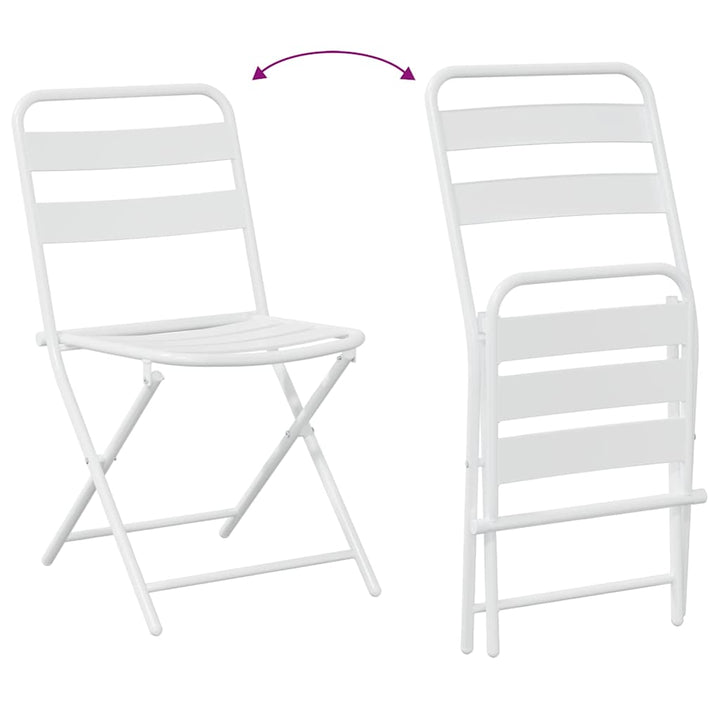 Bistrosæt 3 pcs Hvid Stål