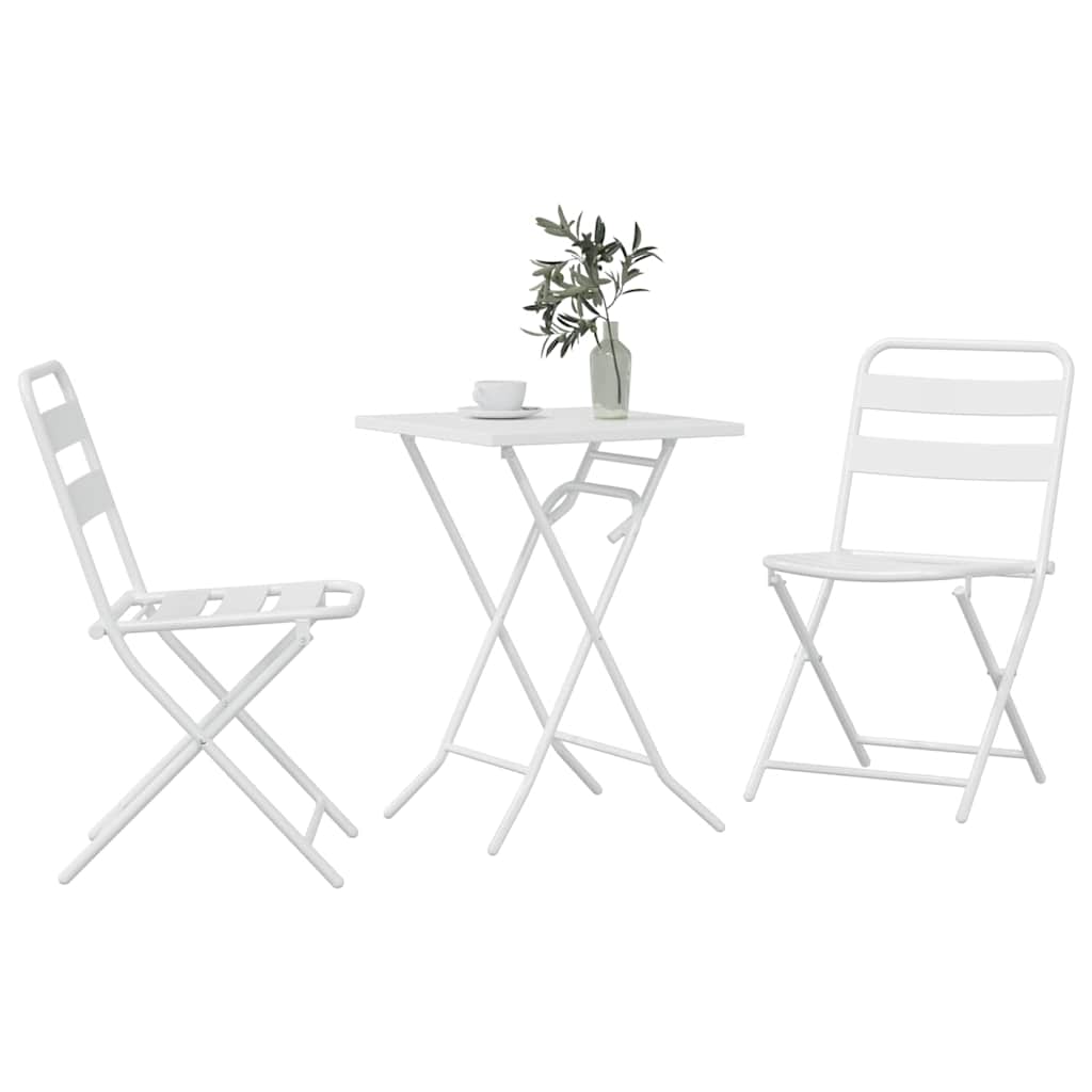 Bistrosæt 3 pcs Hvid Stål