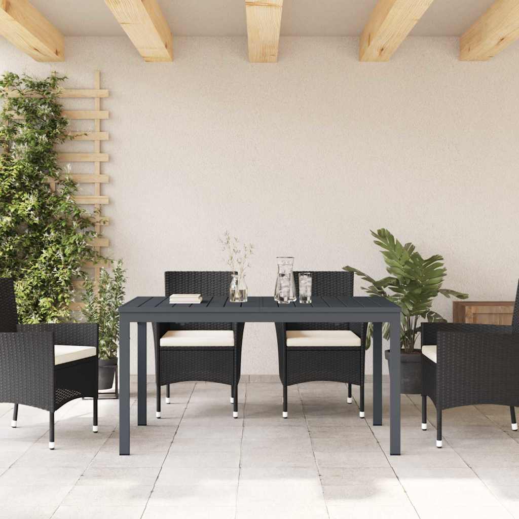 Extension Table Antracit 180 x 80 x 76 cm Stål