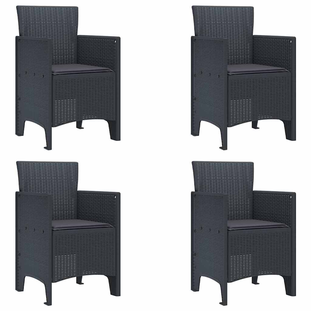 Have Stol 4 pcs Antracit 53 x 49 x 85 cm PP