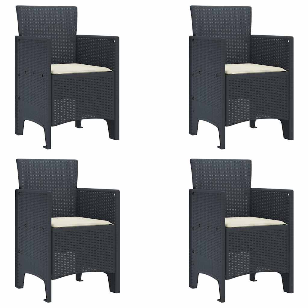 Have Stol 4 pcs Antracit 53 x 49 x 85 cm PP