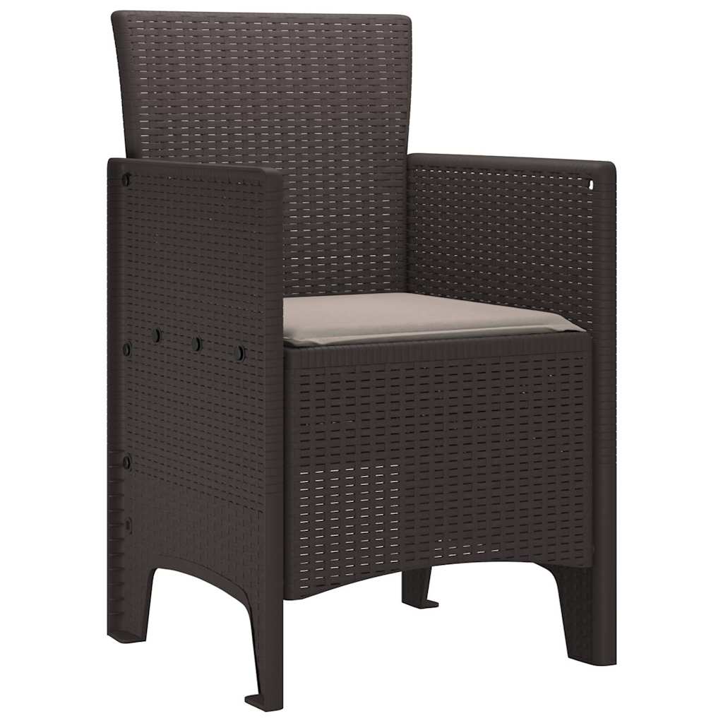 Have Stol 4 pcs Brun 53 x 49 x 85 cm PP