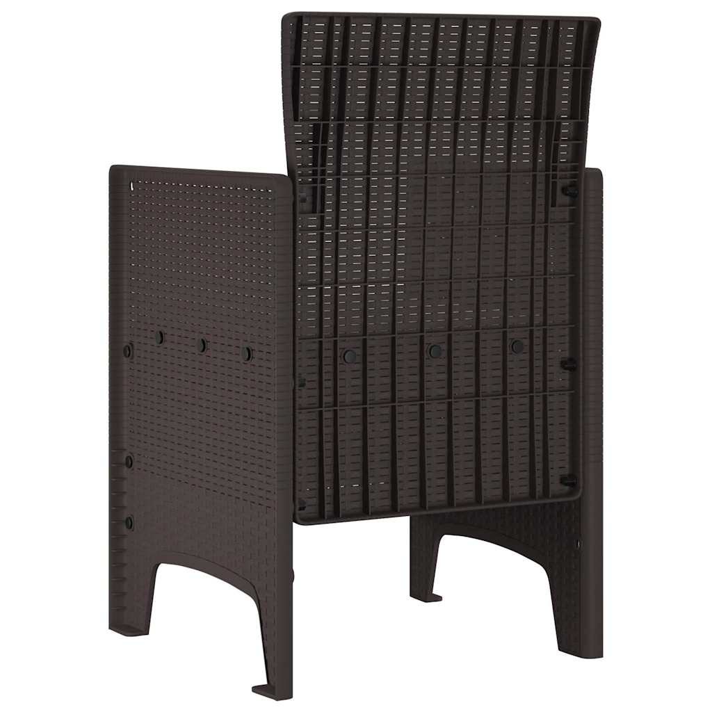 Have Stol 4 pcs Brun 53 x 49 x 85 cm PP