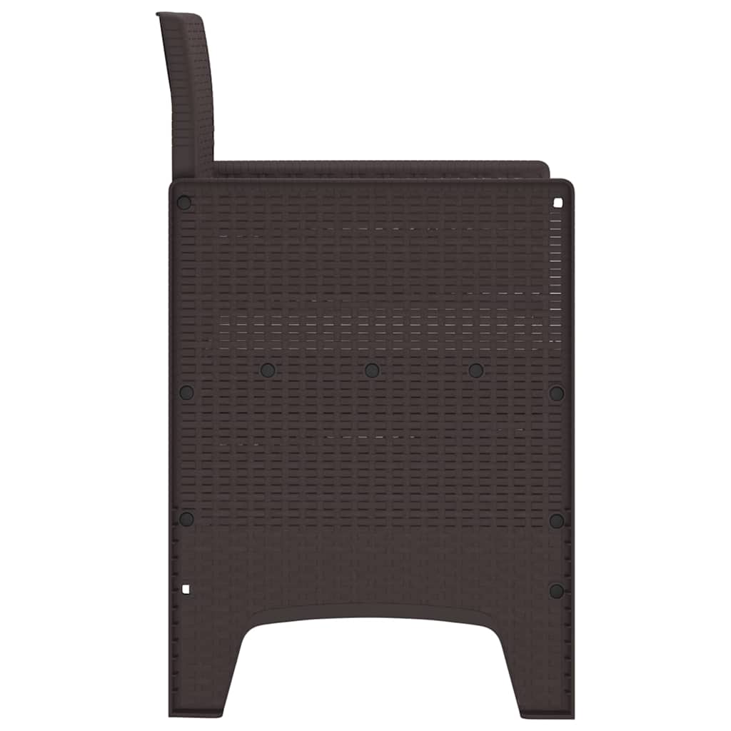 Have Stol 4 pcs Brun 53 x 49 x 85 cm PP