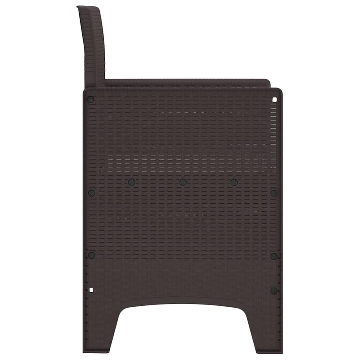 Have Stol 4 pcs Brun 53 x 49 x 85 cm PP
